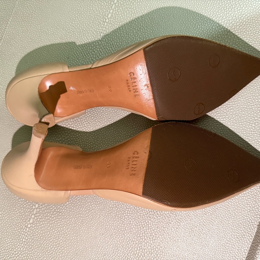 Celine Beige Leather Heels